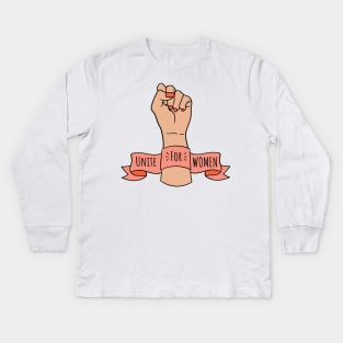 Unite For Women Fist Kids Long Sleeve T-Shirt